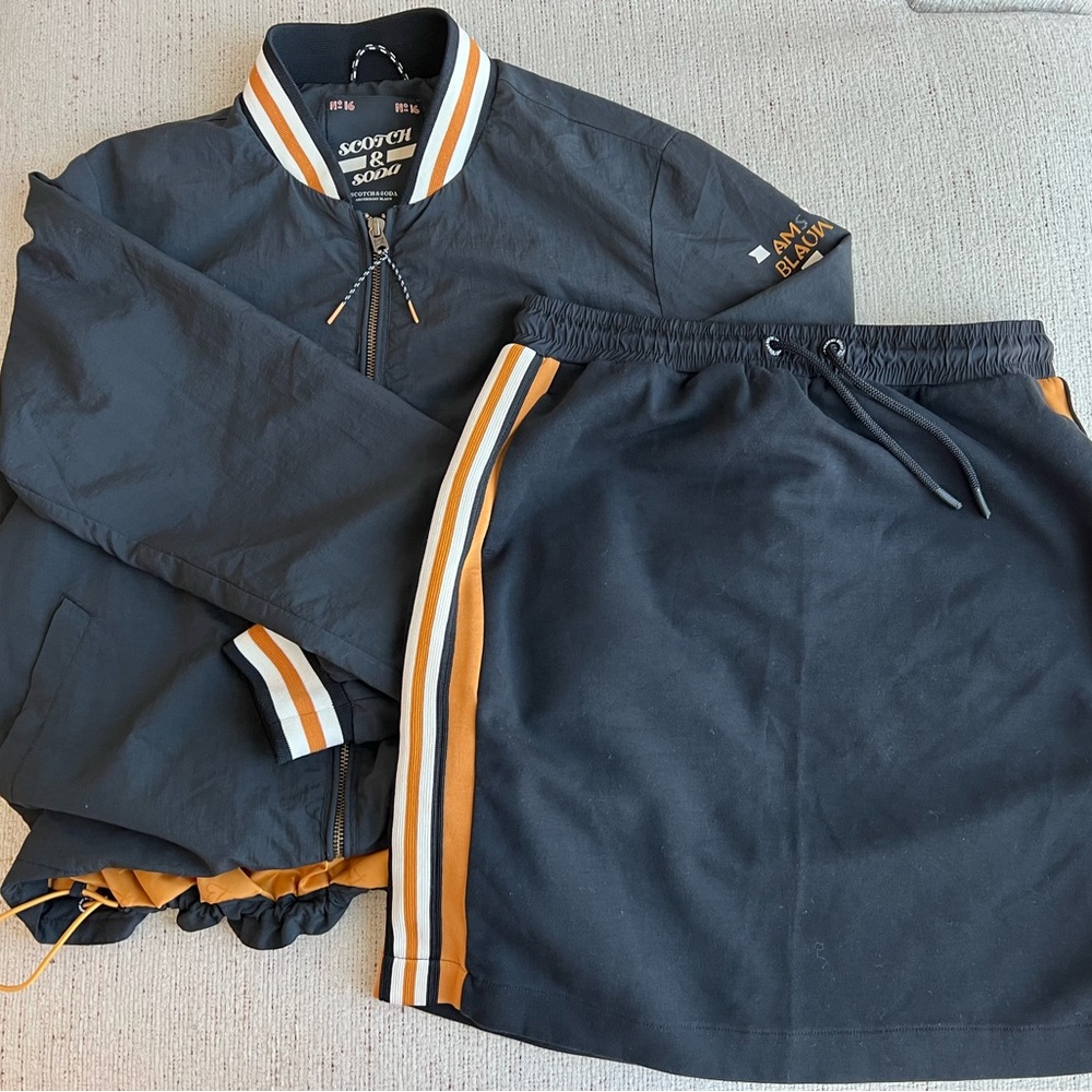 Scotch & Soda Blauw co-ord set jacket & skirt